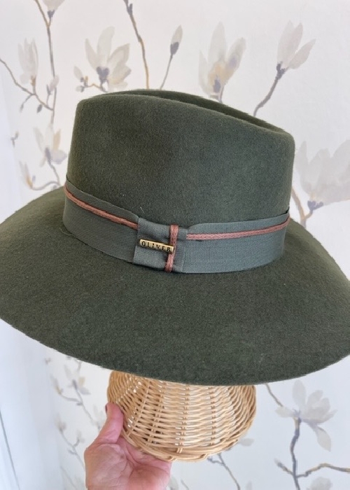 Sombrero Fedora color verde